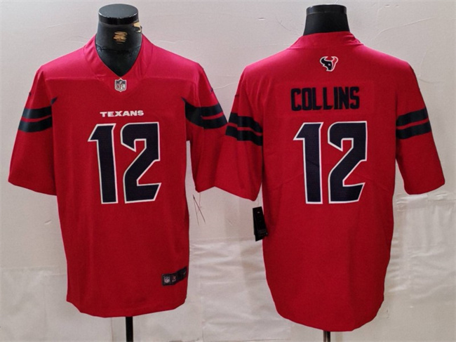 Personalized Men’s Houston Texans #12 Nico Collins Red Untouchable Stitched Football Jersey