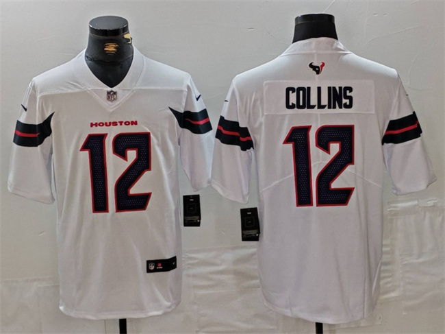 Personalized Men’s Houston Texans #12 Nico Collins White Untouchable Stitched Football Jersey