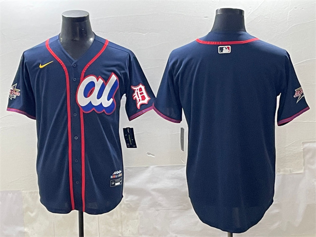 Personalized Men’s American League Detroit Tigers Blank Navy 2025 All-Star Edition Limited Stitched Baseball Jersey