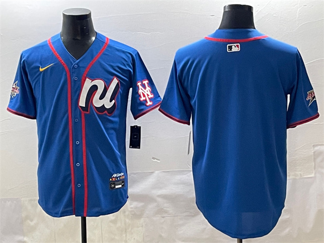 Personalized Men’s National League New York Mets Blank Blue 2025 All-Star Edition Limited Stitched Baseball Jersey