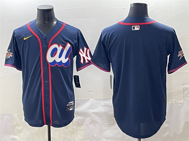 Personalized Men’s American League New York Yankees Blank Navy 2025 All-Star Edition Limited Stitched Baseball Jersey