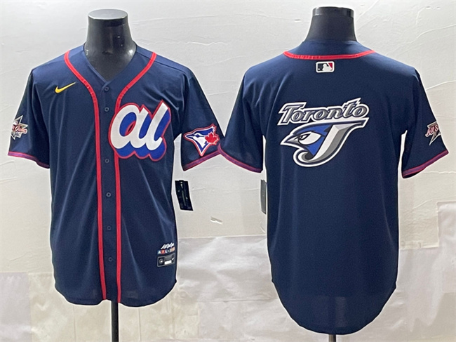 Personalized Men’s American League Toronto Blue Jays Team Big Logo Navy 2025 All-Star Edition Limited Stitched Baseball Jersey