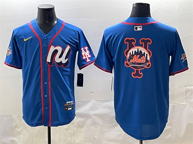 Personalized Men’s National League New York Mets Team Big Logo Blue 2025 All-Star Edition Limited Stitched Baseball Jersey