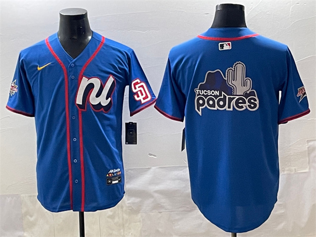 Personalized Men’s National League San Diego Padres Team Big Logo Blue 2025 All-Star Edition Limited Stitched Baseball Jersey