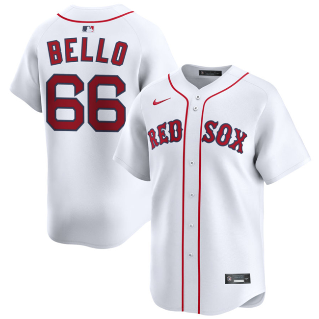 Personalized Men’s Boston Red Sox #66 Brayan Bello White 2024 Home Limited Stitched Baseball Jersey
