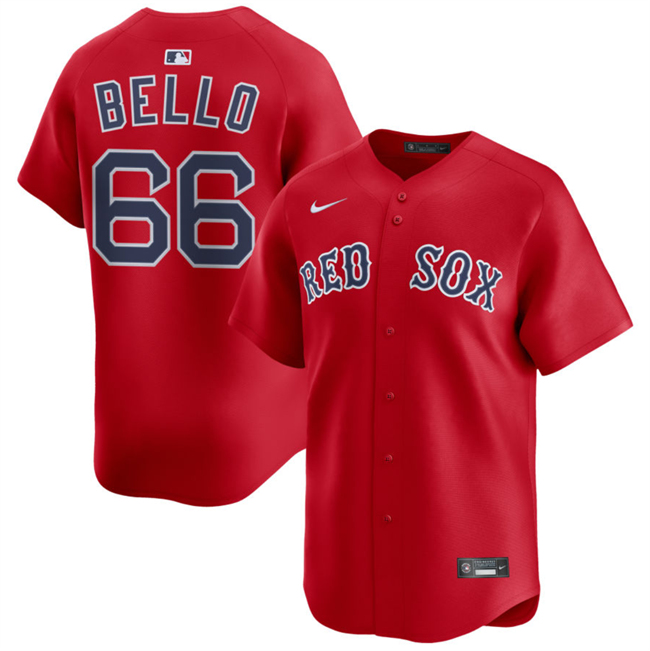 Personalized Men’s Boston Red Sox #66 Brayan Bello Red 2024 Alternate Limited Stitched Baseball Jersey