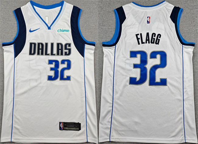 Personalized Men’s Dallas Mavericks #32 Cooper Flagg White 2025 Association Edition Stitched Basketball Jersey