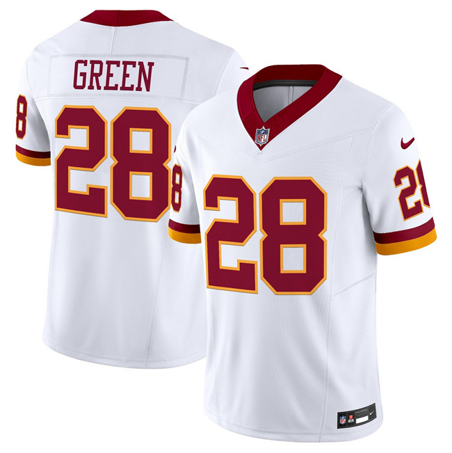 Personalized Men’s Washington Commanders #28 Darrell Green White 2025 F.U.S.E. Throwback Limited Stitched Football Jersey
