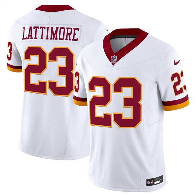 Personalized Men’s Washington Commanders #23 Marshon Lattimore White 2025 F.U.S.E. Throwback Limited Stitched Football Jersey