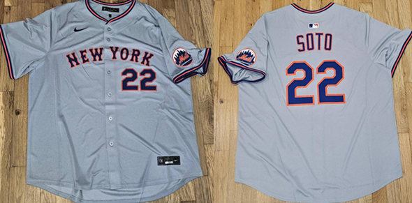 Personalized Men’s New York Mets #22 Juan Soto Gray 2025 Limited Stitched Baseball Jersey