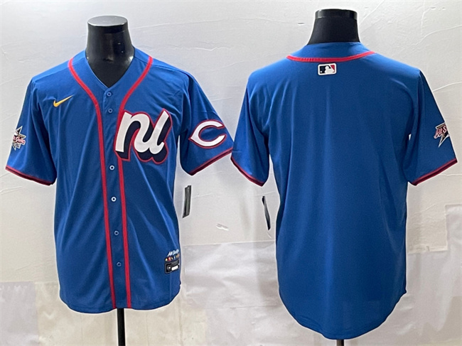 Personalized Men’s National League Cincinnati Reds Blank Blue 2025 All-Star Edition Limited Stitched Baseball Jersey
