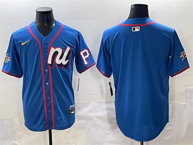 Personalized Men’s National League Pittsburgh Pirates Blank Blue 2025 All-Star Edition Limited Stitched Baseball Jersey