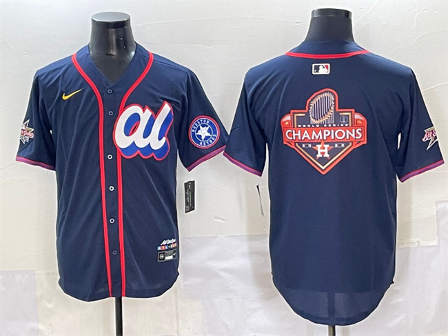 Personalized Men’s American League Houston Astros Team Big Logo Navy 2025 All-Star Edition Limited Stitched Baseball Jerseys