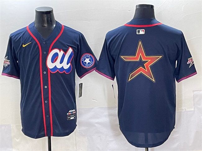 Personalized Men’s American League Houston Astros Team Big Logo Navy 2025 All-Star Edition Limited Stitched Baseball Jerseys