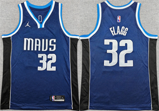 Personalized Youth Dallas Mavericks #32 Cooper Flagg Navy 2025 Statement Edition Stitched Basketball Jersey