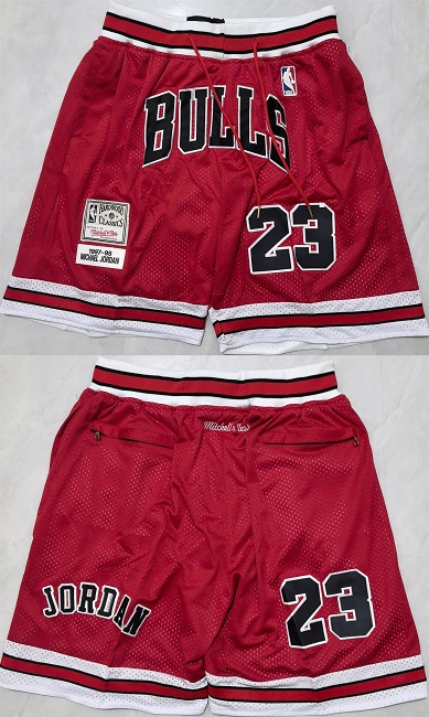 Personalized Men’s Chicago Bulls Red Shorts (Run Small)