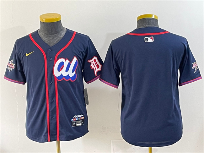 Personalized Youth American League Detroit Tigers Blank Navy 2025 All-Star Edition Limited Stitched Baseball Jersey
