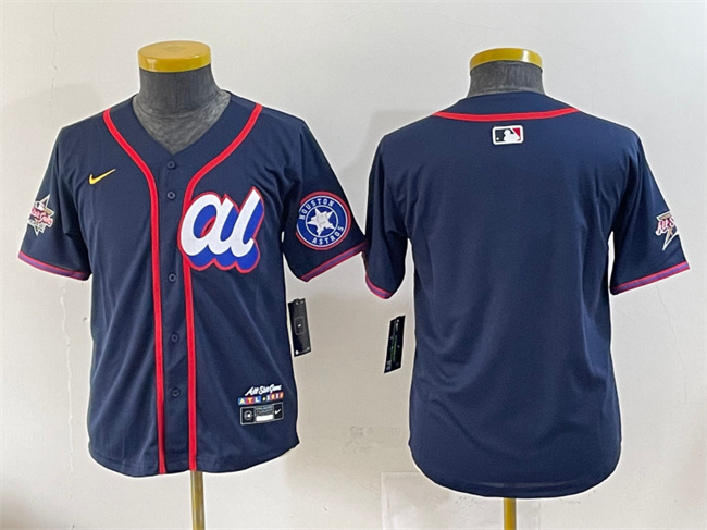 Personalized Youth American League Houston Astros Blank Navy 2025 All-Star Edition Limited Stitched Baseball Jersey