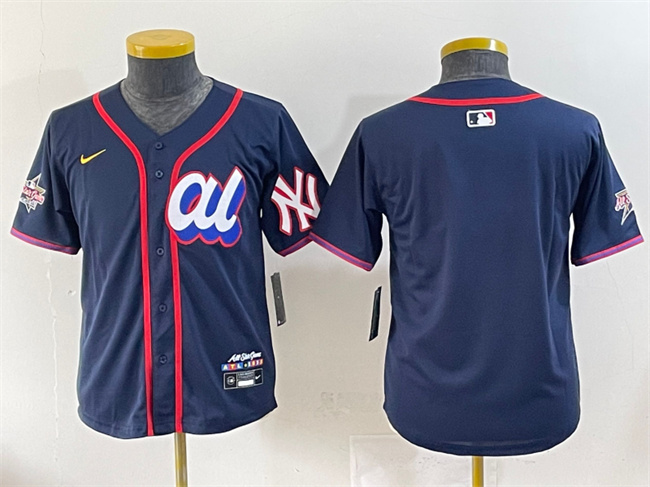 Personalized Youth American League New York Yankees Blank Navy 2025 All-Star Edition Limited Stitched Baseball Jersey