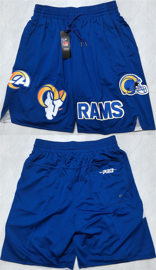 Personalized Men’s Los Angeles Rams Royal Shorts(Run Small)