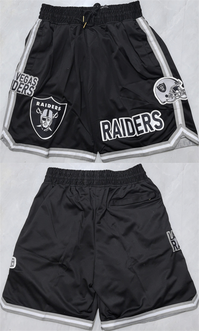 Personalized Men’s Las Vegas Raiders Black Shorts (Run Small)
