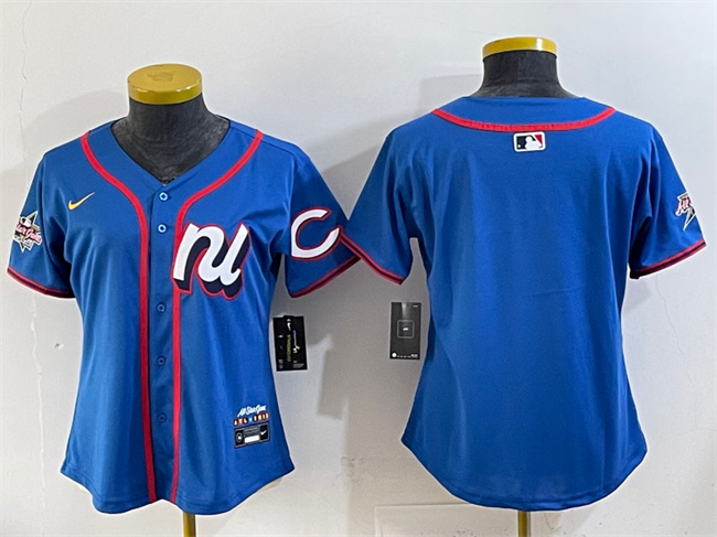 Personalized Youth National League Cincinnati Reds Blank Blue 2025 All-Star Edition Limited Stitched Baseball Jersey