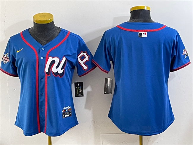 Personalized Women’s National League Pittsburgh Pirates Blank Blue 2025 All-Star Edition Limited Stitched Baseball Jersey(Run Small)