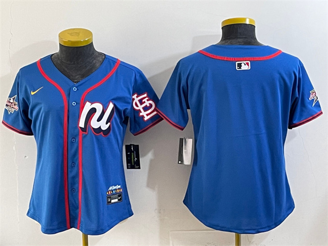 Personalized Women’s National League St. Louis Cardinals Blank Blue 2025 All-Star Edition Limited Stitched Baseball Jersey(Run Small)