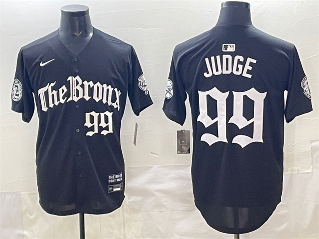 Personalized Men’s New York Yankees #99 Aaron Judge Black ‘Gothic Legacy Edition’ Premier Limited Stitched Baseball Jersey