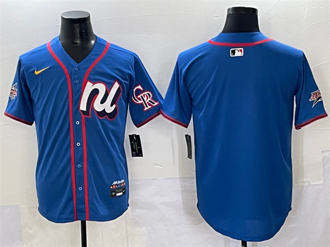 Personalized Men’s National League Colorado Rockies Blank Blue 2025 All-Star Edition Limited Stitched Baseball Jersey