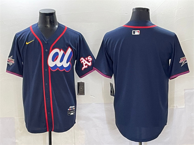 Personalized Men’s American League Oakland Athletics Blank Navy 2025 All-Star Edition Limited Stitched Baseball Jersey