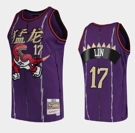Personalized Men’s Toronto Raptors #17 Jeremy Lin Purple 2019 Chinese New Year Celebration Stitched Jersey