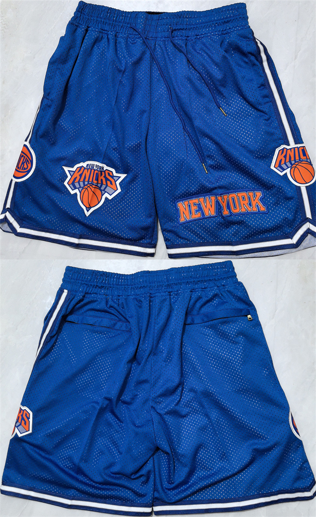 Personalized Men’s New Yok Knicks Royal Shorts (Run Small)