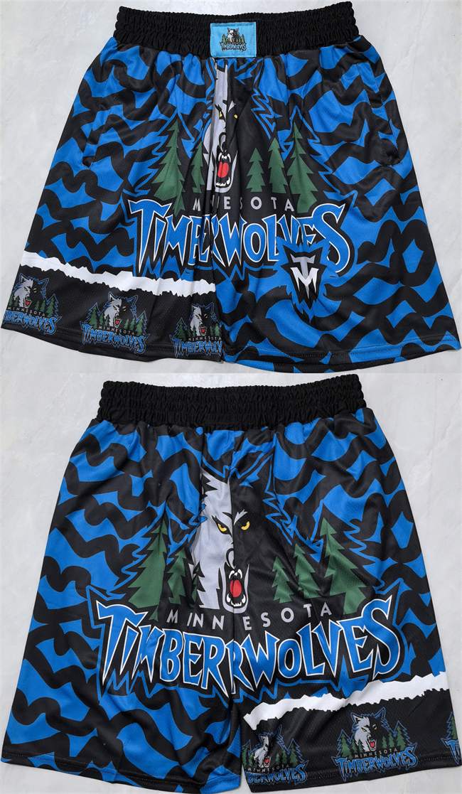 Personalized Men’s Minnesota Timberwolves Black 2025 Shorts (Run Small)