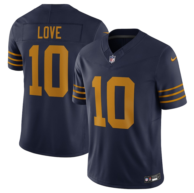 Personalized Men’s Green Bay Packers #10 Jordan Love Navy The 1923 Classic F.U.S.E. Limited Stitched Football Jersey