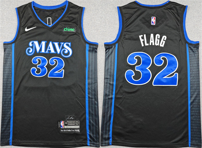 Personalized Men’s Dallas Mavericks #32 Cooper Flagg Black City Edition Stitched Basketball Jersey
