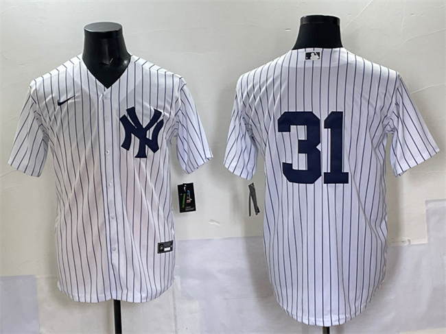 Personalized Men’s New York Yankees #31 Ichiro Suzuki White Cool Base Limited Stitched Baseball Jersey