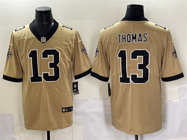 Personalized Men’s New Orleans Saints #13 Michael Thomas Gold Alternate Limited Stitched Football Jersey