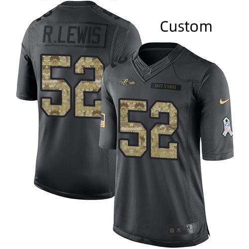 Personalized Custom Ravens #80 Isiah Likely black camo limited jersey
