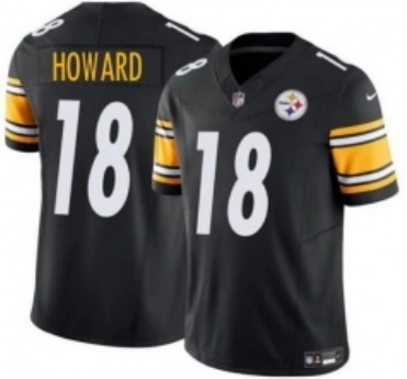Personalized Men Steelers#18 Will Howard Black F U S E limited Football Jersey