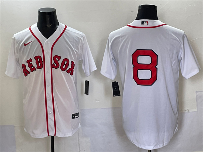 Personalized Men’s Boston Red Sox #8 Carl Yastrzemski White Cool Base Stitched Baseball Jersey