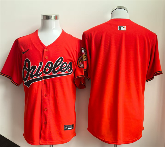 Personalized Men’s Baltimore Orioles Blank Orange Limited Stitched Jersey