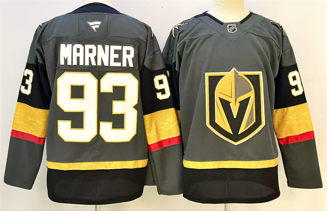 Personalized Men’s Vegas Golden Knights #93 Mitch Marner Grey 2024-25 Stitched Hockey Jersey