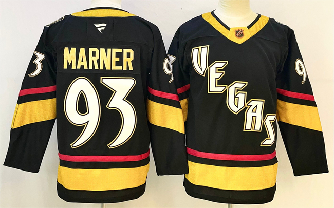 Personalized Men’s Vegas Golden Knights #93 Mitch Marner Black 2024-25 Stitched Hockey Jersey