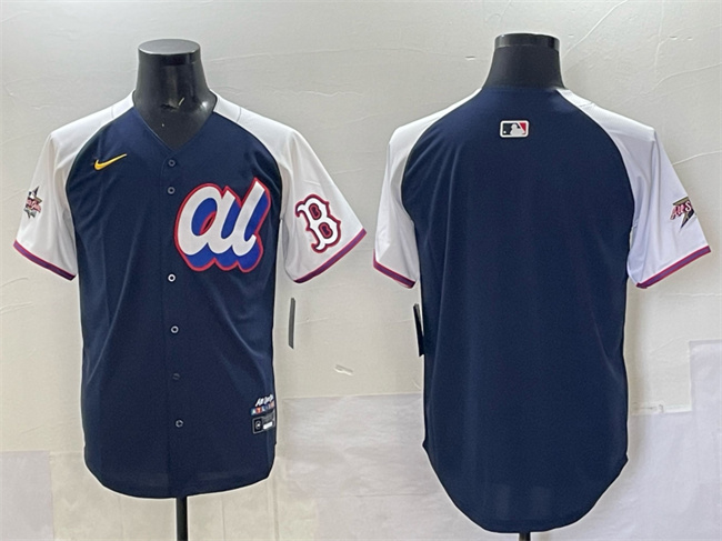 Personalized Men’s American League Boston Red Sox Blank Navy Alternate 2025 All-Star Edition Limited Stitched Baseball Jersey