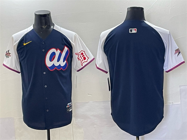 Personalized Men’s American League Detroit Tigers Blank Navy Alternate 2025 All-Star Edition Limited Stitched Baseball Jersey