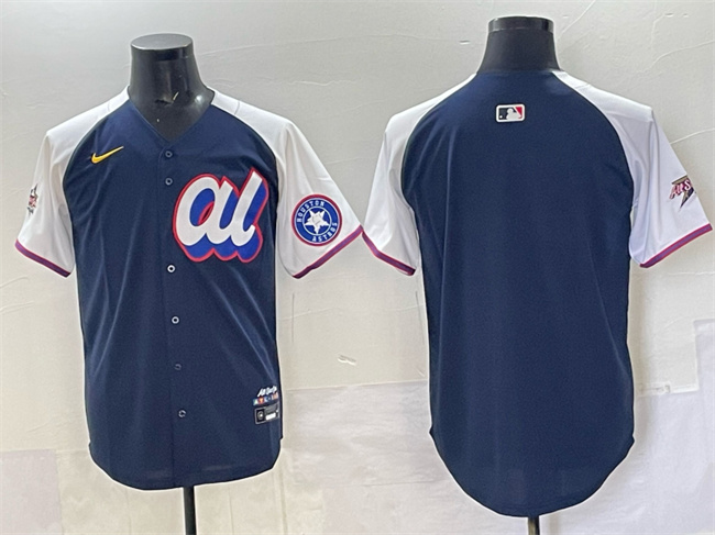 Personalized Men’s American League Houston Astros Blank Navy Alternate 2025 All-Star Edition Limited Stitched Baseball Jersey