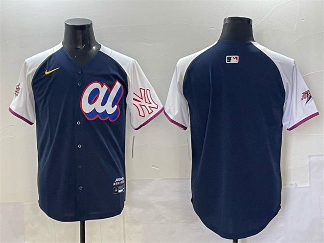 Personalized Men’s American League New York Yankees Blank Navy Alternate 2025 All-Star Edition Limited Stitched Baseball Jersey