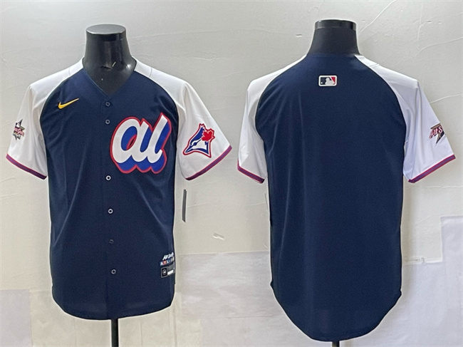 Personalized Men’s American League Toronto Blue Jays Blank Navy Alternate 2025 All-Star Edition Limited Stitched Baseball Jersey