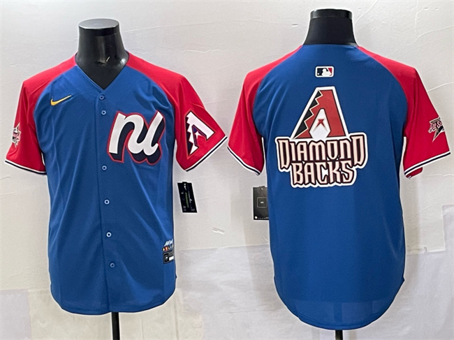 Personalized Men’s National League Arizona Diamondbacks Team Big Logo Blue Red Alternate 2025 All-Star Edition Limited Stitched Baseball Jersey